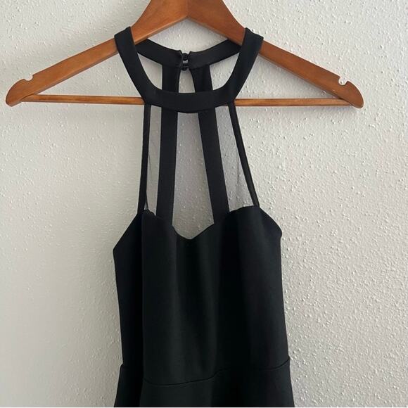 Lulus Light and Grace Black Skater Fit and Flare Mini Halter Dress Size XS - Picture 7 of 13